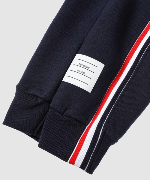 THOM BROWNE(トムブラウン)の「SWEATPANTS IN CLASSIC LOOPBACK WITH RWB STRIPE(スウェットパンツ・レディース・グレー/ネイビー・36/38)」の7枚目の写真