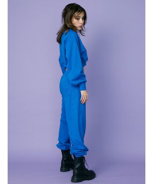 EVRIS(エヴリス)の「カットオフスウェットパンツ【セットアップ着用可能】(スウェットパンツ・レディース・ホワイト/ブラック/ブルー・FREE)」の8枚目の写真