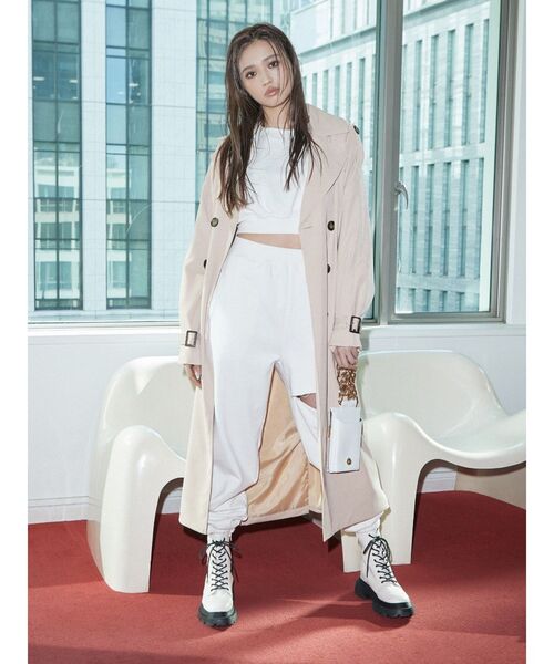 EVRIS(エヴリス)の「カットオフスウェットパンツ【セットアップ着用可能】(スウェットパンツ・レディース・ホワイト/ブラック/ブルー・FREE)」の7枚目の写真