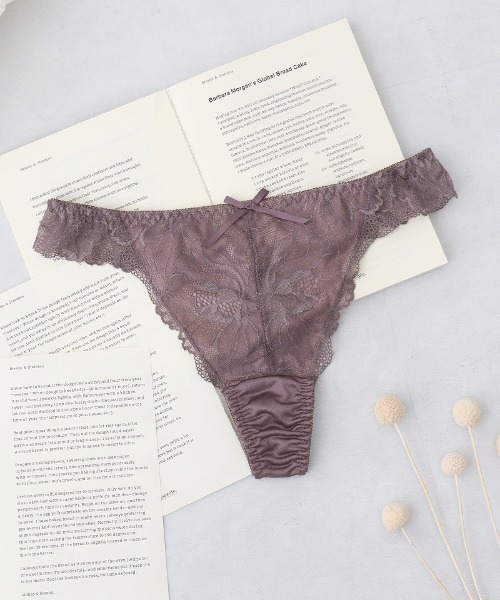 ピオニーレースフリルTバックショーツ【ショーツ単品】（ショーツ