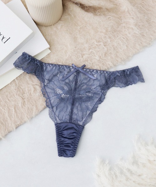 ピオニーレースフリルTバックショーツ【ショーツ単品】（ショーツ