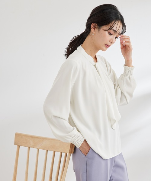 ROPE' PICNIC（ロペピクニック）の「2WAY/ボウタイブラウス（シャツ/ブラウス・レディース・ホワイト系その他/ホワイト系その他2/ブラック/ホワイト/ライトグレー・38）」の17枚目の写真