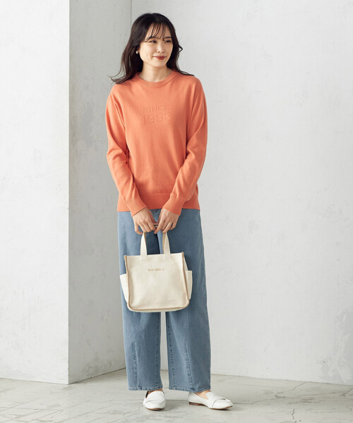 MONO　COMME CA（モノコムサ）の「キャンバス ミニトート（トートバッグ・レディース・キナリ/グレー/ブラック/サックスブルー・FREE）」の6枚目の写真