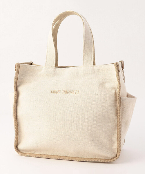 MONO　COMME CA（モノコムサ）の「キャンバス ミニトート（トートバッグ・レディース・キナリ/グレー/ブラック/サックスブルー・FREE）」の9枚目の写真
