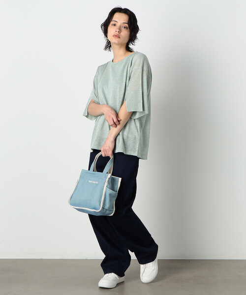 MONO　COMME CA（モノコムサ）の「キャンバス ミニトート（トートバッグ・レディース・キナリ/グレー/ブラック/サックスブルー・FREE）」の11枚目の写真