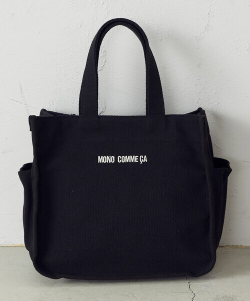 MONO　COMME CA（モノコムサ）の「キャンバス ミニトート（トートバッグ・レディース・キナリ/グレー/ブラック/サックスブルー・FREE）」の19枚目の写真