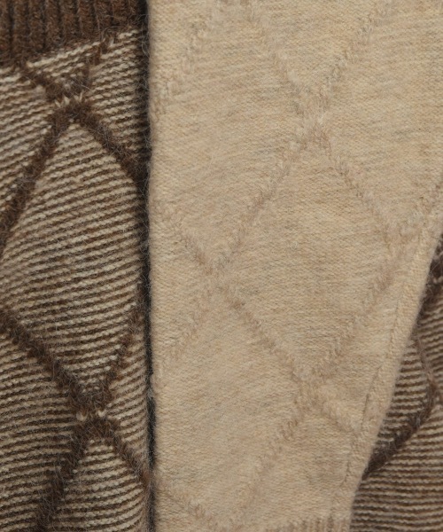 lawgy(ラウジー)の「diamond check knit(ニット/セーター・レディース・アイボリー/ブラウン・FREE)」の13枚目の写真