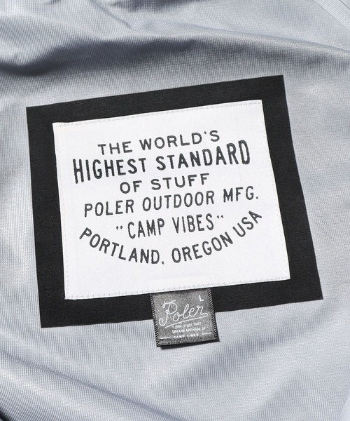 POLeR（ポーラー）の「POLeR/ポーラー 3LAYER MOUNTAIN SHELL JACKET マウンテンシェルジャケット マウンテンパーカー ワンポイント ロゴ 刺繍（マウンテンパーカー・メンズ・ブラック・L/XL/M）」の15枚目の写真