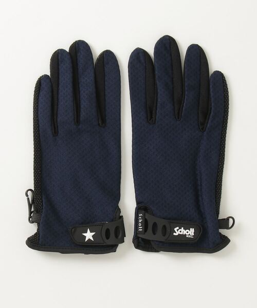 Schott(ショット)の「Schott/ショット/SUMMER GLOVE/サマーグローブ(手袋・メンズ・ブラック/オリーブ系/ネイビー・L/M/S)」の1枚目の写真