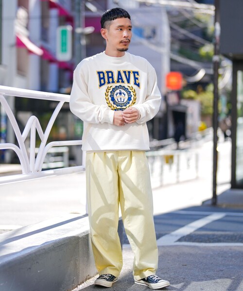 coen(コーエン)の「2タックチノパンツ(セットアップ可能)(チノパンツ・メンズ・ネイビー/ダークグリーン/クリーム・S/M/L/XL)」の4枚目の写真