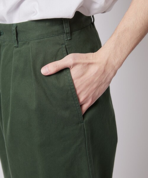 coen(コーエン)の「2タックチノパンツ(セットアップ可能)(チノパンツ・メンズ・ネイビー/ダークグリーン/クリーム・S/M/L/XL)」の14枚目の写真