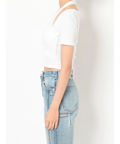 GYDA(ジェイダ)の「アンダー バックル コルセットTOPS(Tシャツ/カットソー・レディース・ブラック/オフホワイト/オレンジ・FREE)」の16枚目の写真