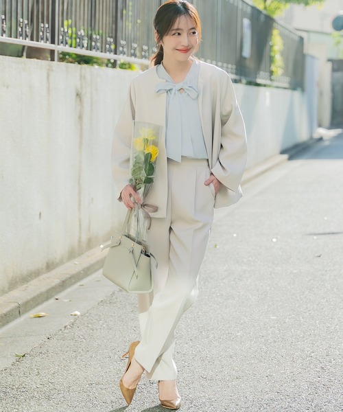 coca(coca)(コカ)の「ZOZOランキング急上昇中!\新色登場/ウォッシャブルセットアップスーツ| セレモニー オフィス ママスーツ セットアップ セレモニーセットアップ 卒業式(スーツセット・レディース・ブラック/ライトベージュ/グレイッシュベージュ/ネイビー/アイボリー/ライトグレー/グレー・M/L/S)」の5枚目の写真