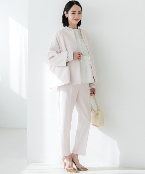 coca(coca)(コカ)の「ZOZOランキング急上昇中!\新色登場/ウォッシャブルセットアップスーツ| セレモニー オフィス ママスーツ セットアップ セレモニーセットアップ 卒業式(スーツセット・レディース・ブラック/ライトベージュ/グレイッシュベージュ/ネイビー/アイボリー/ライトグレー/グレー・M/L/S)」の4枚目の写真