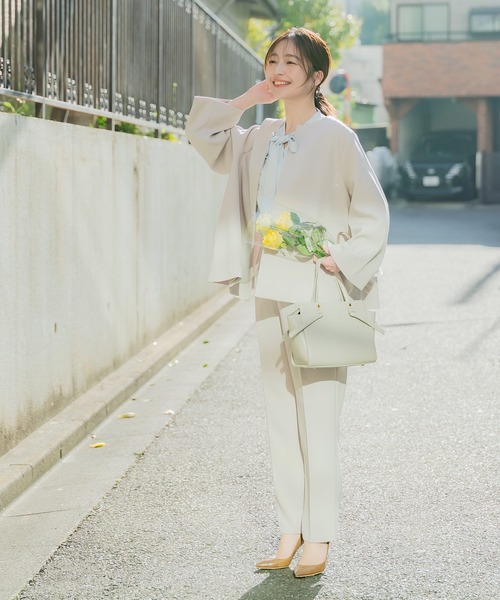 coca(coca)(コカ)の「ZOZOランキング急上昇中!\新色登場/ウォッシャブルセットアップスーツ| セレモニー オフィス ママスーツ セットアップ セレモニーセットアップ 卒業式(スーツセット・レディース・ブラック/ライトベージュ/グレイッシュベージュ/ネイビー/アイボリー/ライトグレー/グレー・M/L/S)」の22枚目の写真