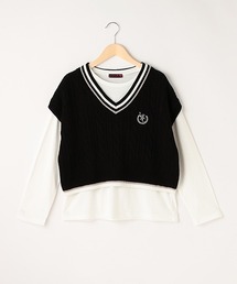 LOVETOXIC（ラブトキシック）の「ニットベストインナーSET（アンサンブル・キッズ）」