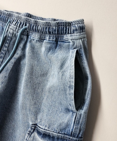 Starting Over(スターティングオーバー)の「12オンスデニム ヴィンテージライク イージーワイドカーゴパンツ(デニムパンツ・メンズ・ケミカルウォッシュ/インディゴブルー/ブルー/ブラック/ブラック系その他・M/L/XL)」の10枚目の写真