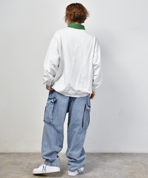 Starting Over(スターティングオーバー)の「12オンスデニム ヴィンテージライク イージーワイドカーゴパンツ(デニムパンツ・メンズ・ケミカルウォッシュ/インディゴブルー/ブルー/ブラック/ブラック系その他・M/L/XL)」の18枚目の写真