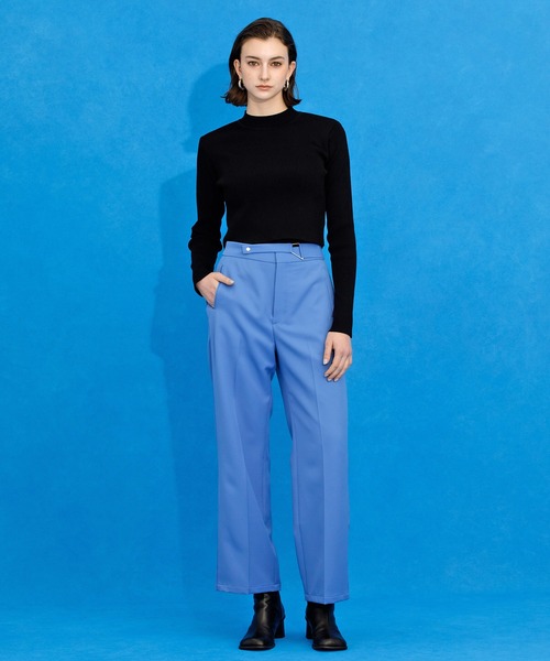 UNITED TOKYO（ユナイテッドトウキョウ）の「グラバーリブショートニット-ウォッシャブル/吸汗・吸湿性-（ニット/セーター・レディース・ブラック/インディゴブルー/アイボリー/イエロー・FREE）」の13枚目の写真