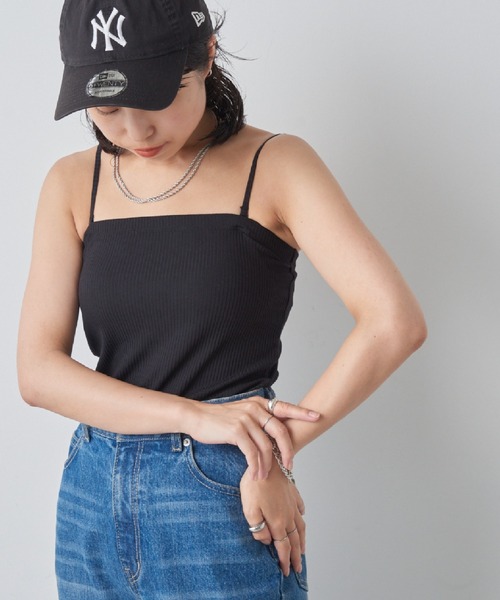 COLONY 2139(コロニートゥーワンスリーナイン)の「カップ付きリブチューブトップ(キャミソール・レディース・アイボリー/ブラック/モカ・LARGE/MEDIUM/SMALL)」の2枚目の写真