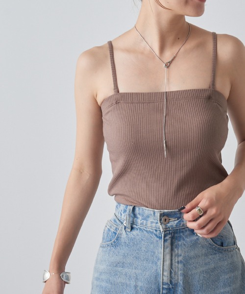 COLONY 2139(コロニートゥーワンスリーナイン)の「カップ付きリブチューブトップ(キャミソール・レディース・アイボリー/ブラック/モカ・LARGE/MEDIUM/SMALL)」の3枚目の写真