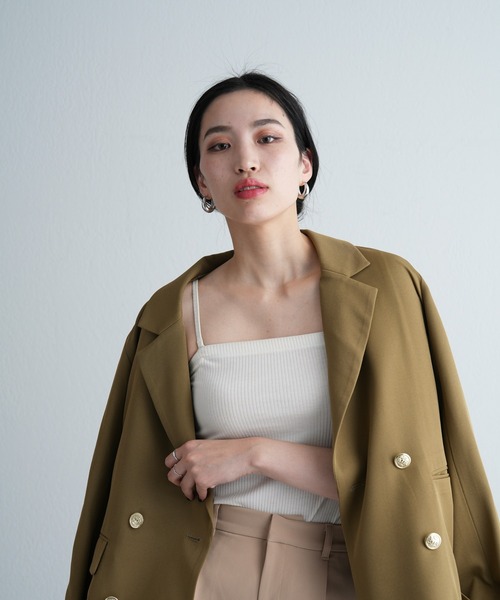 COLONY 2139(コロニートゥーワンスリーナイン)の「カップ付きリブチューブトップ(キャミソール・レディース・アイボリー/ブラック/モカ・LARGE/MEDIUM/SMALL)」の15枚目の写真