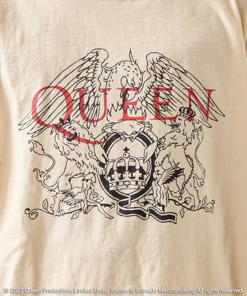 FREAK'S STORE（フリークスストア）の「QUEEN 袖プリントロンＴ（Tシャツ/カットソー・レディース・ナチュラル・ﾌﾘ-）」の18枚目の写真