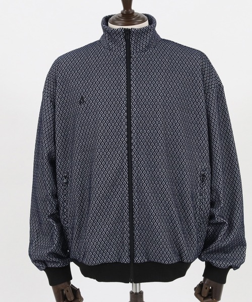 ADAM PATEK(アダムパテック)の「ADAMPATEK / jacquard pattern track top/ジャガードトラックトップブルゾン(ジャージ・メンズ・ブラック/ブルー・1/2/3)」の17枚目の写真