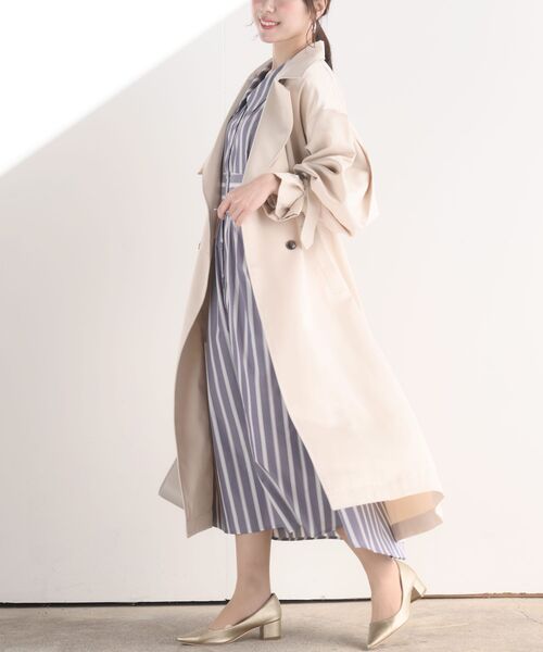 ボリューム袖トレンチコート