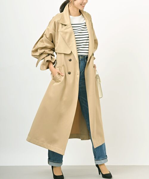 ボリューム袖トレンチコート