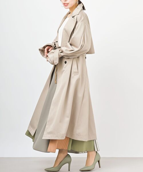 rps（アールピーエス）の「ボリューム袖トレンチコート（トレンチコート・レディース・グレイッシュベージュ/アイボリー/ベージュ・フリー）」の16枚目の写真