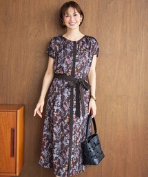 自由区（ジユウク）の「ハーバルフロープリント ワンピース（ワンピース）」
