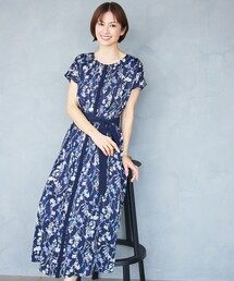 自由区（ジユウク）の「ハーバルフロープリント ワンピース（ワンピース）」