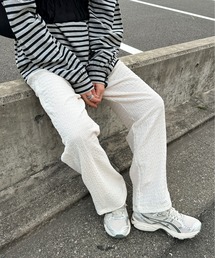 ジャガードストレートイージーパンツ