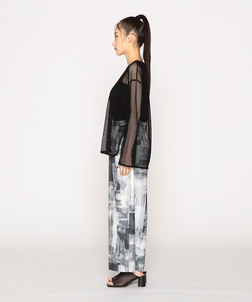 COMME CA ISM(コムサイズム)の「プリント ワイドパンツ(その他パンツ・レディース・ブラック/ブルー/カーキ・LARGE/MEDIUM)」の8枚目の写真