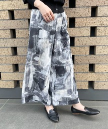 プリント ワイドパンツ