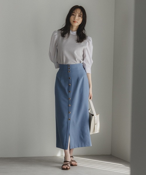 Andemiu（アンデミュウ）の「イソザイパフニット191296（ニット/セーター・レディース・アイボリー/ライトグレー/イエロー/ネイビー・FREE）」の22枚目の写真