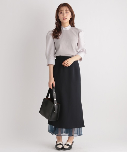 Andemiu（アンデミュウ）の「イソザイパフニット191296（ニット/セーター・レディース・アイボリー/ライトグレー/イエロー/ネイビー・FREE）」の12枚目の写真