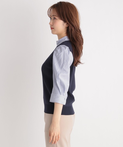 Andemiu（アンデミュウ）の「イソザイパフニット191296（ニット/セーター・レディース・アイボリー/ライトグレー/イエロー/ネイビー・FREE）」の16枚目の写真