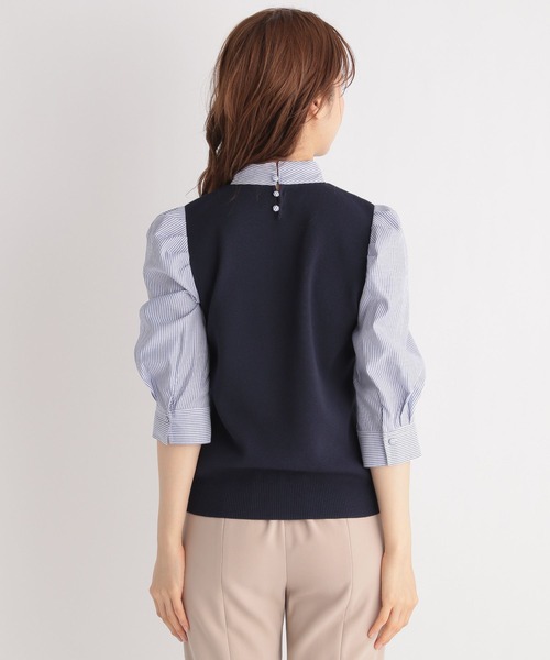 Andemiu（アンデミュウ）の「イソザイパフニット191296（ニット/セーター・レディース・アイボリー/ライトグレー/イエロー/ネイビー・FREE）」の20枚目の写真