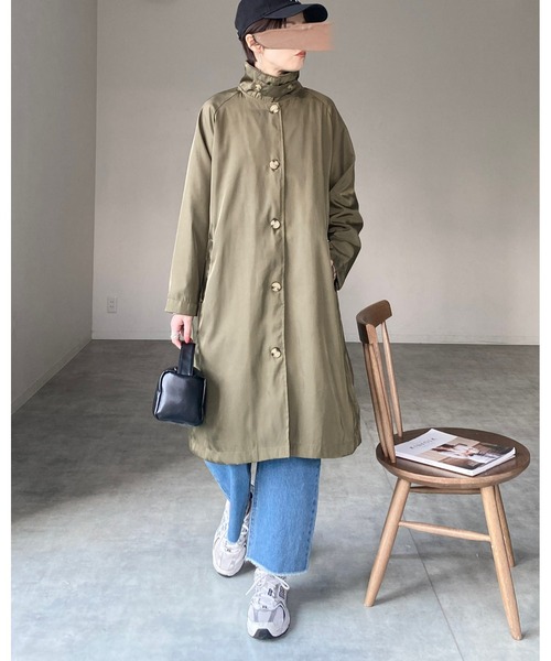la.f ラエフ ラグランスリーブ ミドル丈 コート 新品 ノーカラー