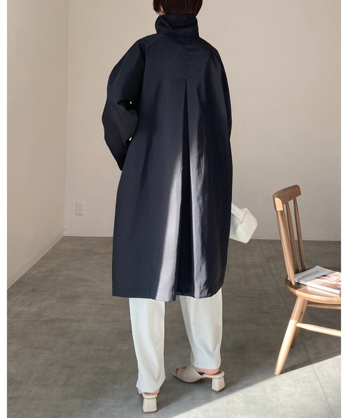 バーバリーケープ付き ライナー付ステンカラーコート　ラグラン袖　黒　Ｌ〜ＸＬ セール】2WAYミドル丈ラグランスリーブAラインスタンドカラーステン