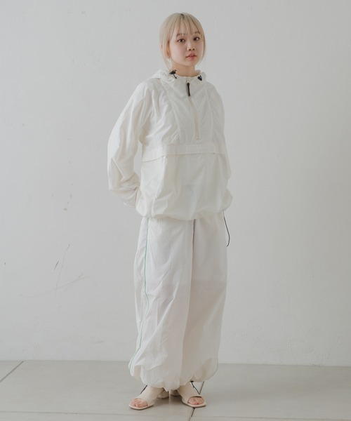 Kastane（カスタネ）の「【DISCUS別注】ナイロンアノラック（ナイロンジャケット・レディース・ホワイト/レッド・FREE）」の7枚目の写真