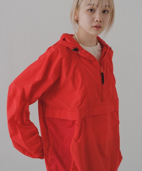 Kastane（カスタネ）の「【DISCUS別注】ナイロンアノラック（ナイロンジャケット・レディース・ホワイト/レッド・FREE）」の10枚目の写真
