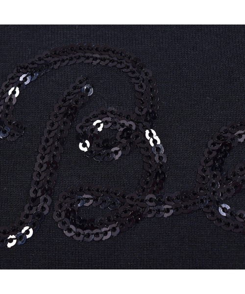 BeBe（ベベ）の「スパンコールロゴプリント Tシャツ(100~150cm)（Tシャツ/カットソー・キッズ・ブラック/ホワイト・140/120/100/150/110/130）」の4枚目の写真