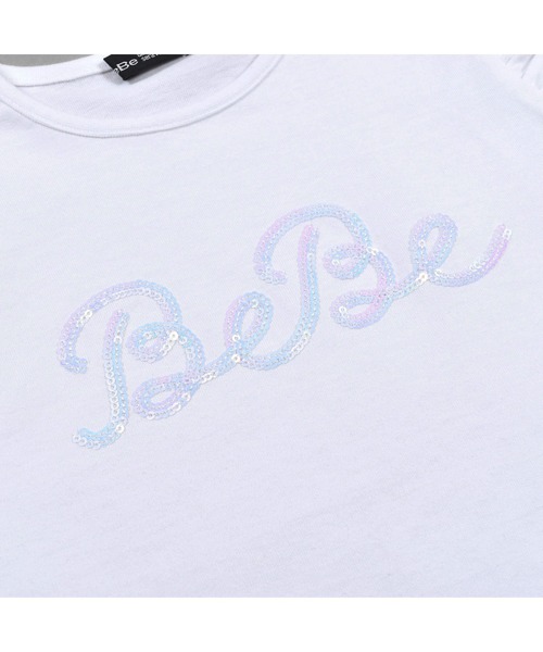 BeBe（ベベ）の「スパンコールロゴプリント Tシャツ(100~150cm)（Tシャツ/カットソー・キッズ・ブラック/ホワイト・140/120/100/150/110/130）」の15枚目の写真