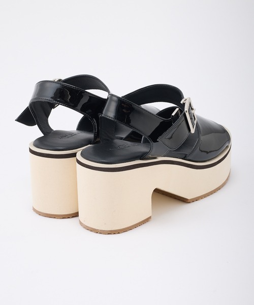 one after another NICE CLAUP（ワンアフターアナザーナイスクラップ）の「ライン厚底サンダル（サンダル・レディース・ブラック/ベージュ/アイボリー・SMALL/MEDIUM/LARGE）」の5枚目の写真