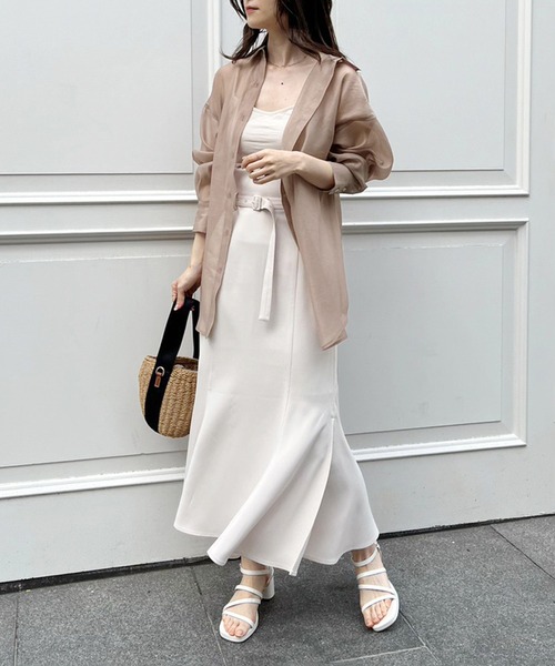 one after another NICE CLAUP（ワンアフターアナザーナイスクラップ）の「ケープが取り外せる/マルチウェイシアーシャツ（シャツ/ブラウス・レディース・モカ/ピンク系その他/オフホワイト/ブルー系その他・FREE）」の15枚目の写真