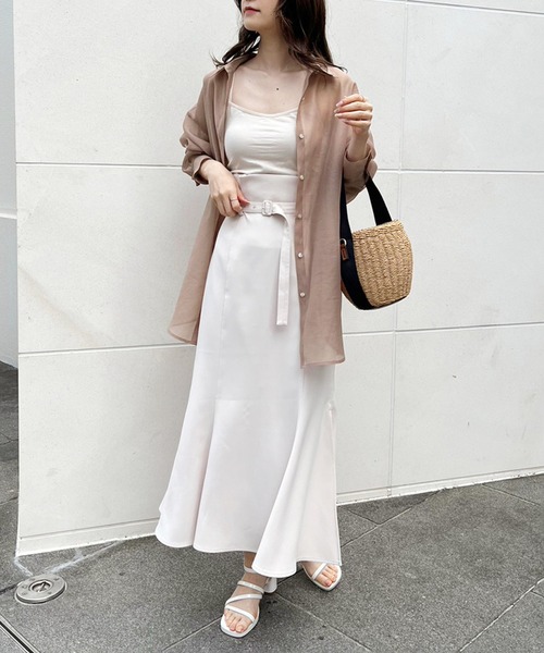 one after another NICE CLAUP（ワンアフターアナザーナイスクラップ）の「ケープが取り外せる/マルチウェイシアーシャツ（シャツ/ブラウス・レディース・モカ/ピンク系その他/オフホワイト/ブルー系その他・FREE）」の16枚目の写真