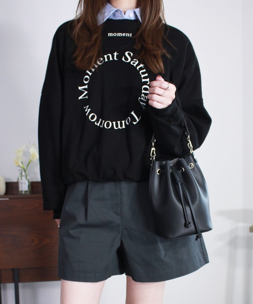 セール】コンパクト巾着ショルダーバッグ／compact drawstring